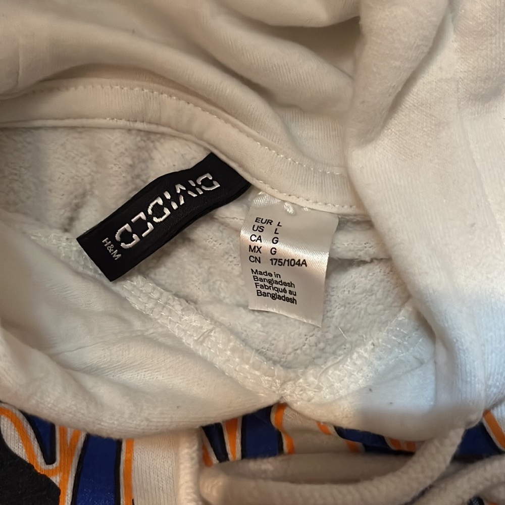 White cropped H&M hoodie - Picture 5 of 6